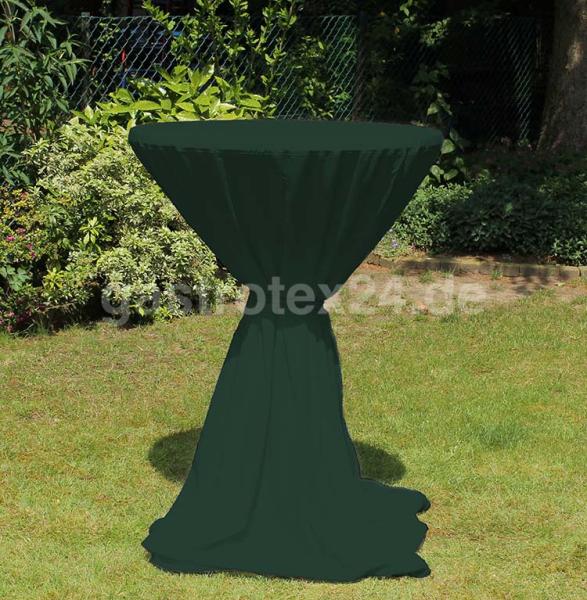 "Milano" - Stehtischhusse 70 cm rund - mit Bindeschal - 100% Polyester - 175 gr/qm - dunkelgrün